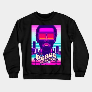 Peace of heaven synthwave california los angeles Crewneck Sweatshirt